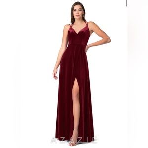 Azazie sora velvet gown